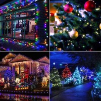 Weillsnow 200 Led Multicolor Outdoor Christmas Lights, 66Ft Plug In Waterproof String Lights, 8 Modes With Memory For Outdoor Indoor Garden Halloween Christmas Decorations (66Ft, Multi-Colored)