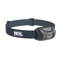 Petzl Actik Headlamp Powerful 450 Lumen Light With Red Lighting For Hiking Climbing Running And Camping Grey