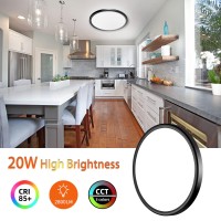 Lzhome Led Ceiling Light 9 Inch Led Flush Mount Ceiling Light 2800Lm 3000K4500K6000K 3Cct Dimmable For Kitchen Bedroom Living