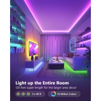 Ej'S Super Car 120Ft Led Lights For Bedroom, Music Sync Color Changing Led Strip Lights With Remote And App Control 5050 Rgb Led Strip, Led Lights For Room Home Party Decoration (3 Rolls Of 40Ft)