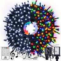 Jmexsuss Color Changing Christmas Lights, 66Ft 200 Led White & Multicolor String Lights Outdoor Waterproof With Timer Remote, 11 Modes Connectable Christmas Tree Lights Plug In For Indoor Xmas Decor