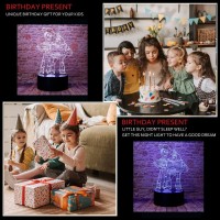 Cute Story Sheriff Woody And Buzz Lightyear Anime Character 3D Optical Illusion Led Bedroom Decor Sleep Table Lamp With Remote 7 Colors Acrylic Visual Night Light Birthday Christmas Gifts For Kids