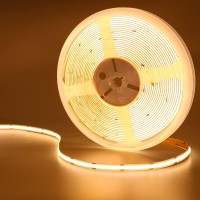 Kxzm 328Ft10M 24V Cob Led Strip Light Warm White 3000K 3840Leds Cri 93 6800Lm Uniform Glow Dotless Ip20 Not Waterproof Flexi