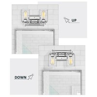 Bathroom Light Fixtures Hwh 2Light Vanity Wall Sconce Lamp Modern Chrome Vanity Light With Clear Glass Shade 5Hlt63B2W Ch