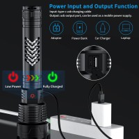 Grentay Rechargeable Flashlights High Lumens, 3500000 Lumens Handheld Led Flashlight 5 Modes, Zoomable, Ipx6 Waterproof Powerful Tactical Flashlight For Emergencies, Camping, Hiking