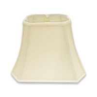 Royal Designs, Inc. Rectangle Cut Designer Bell Shade, Spider Fitter, Eggshell, 8 X 14 X 10.6, Dso-68-14Eg