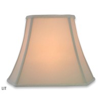 Royal Designs, Inc. Rectangle Cut Designer Bell Shade, Spider Fitter, Eggshell, 8 X 14 X 10.6, Dso-68-14Eg