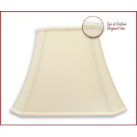 Royal Designs, Inc. Rectangle Cut Designer Bell Shade, Spider Fitter, Eggshell, 8 X 14 X 10.6, Dso-68-14Eg