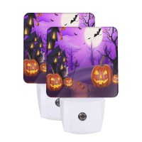 Aieefun Lanterns Set Of 2 Night Lights Halloween Pumpkin Auto Sensor Led Dusktodawn Night Lamp Plugin Indoor Home Decorative