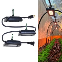 Owleye 12Ft Outdoor Grow Lights Led String Plant Light Ip65 Waterproof Full Spectrum 120V Etl Listed 3389 Umols Linkable