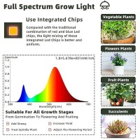 Owleye 12Ft Outdoor Grow Lights Led String Plant Light Ip65 Waterproof Full Spectrum 120V Etl Listed 3389 Umols Linkable