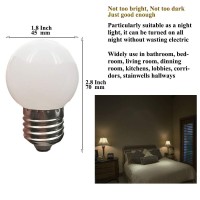 Led Night Light Bulb G14 Light Bulbs 1 Watt Low Wattage Globe Small Light Bulbs 10W Equivalent E26 Medium Screw Base Bathroom Vanity Porch Outdoor String Light Bulbs 12 Pack 3000K