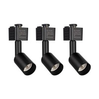 Mirrea J Type Track Lighting Head To Gu10 Base Adapter Light Direction Adjustable Pack Of 3 (Black)