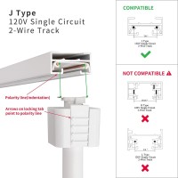 Mirrea J Type Track Lighting Head To Gu10 Base Adapter Light Direction Adjustable Pack Of 3 (White)