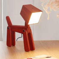 Hroome Unique Cute Table Dog Lamp For Kids Bedside Bedroom Boys Girls Room Reading - 3 Ways Dimmer Brightness Touch Control Desk Lamps Rustic Decorative Lighting For Gift Farmhouse Office