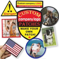 Custom Patches Personalized Name Patch With Merrowed Edge Sew On Iron On Hook And Loop Add Your Photologotext For Clothing Jackets Caps Dog Harness-Rectangle 25X4-20Pcs