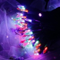 Christmas Lights 33 Feet 100 Count Green Wire Multi Color Christmas Tree Lights Mini Christmas String Lights Set For Indoo