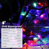 Christmas Lights 33 Feet 100 Count Green Wire Multi Color Christmas Tree Lights Mini Christmas String Lights Set For Indoo