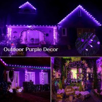 Zhouduidui Purple Halloween Lights, 800Led 330Ft Purple String Lights 8 Modes Timer Plug In Waterproof Indoor Outdoor Purple Christmas Lights For Halloween Christmas Garden Party Decoration