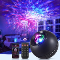 One Fire Galaxy Projector, 15 White Noise Sound Machine Night Light Projector,Star Projector Galaxy Light Bluetooth Speaker,Remote Timer Galaxy Projector Lights For Bedroom Decor,Upgrade Music&Texture