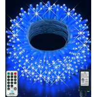 438Ft Extra Long Christmas String Lights, 1200 Led Christmas Lights With Remote 8 Lighting Modes & Timer Memory Outdoor Waterproof Decorations For Home Xmas Tree Yard Wedding Party Decor (Blue)