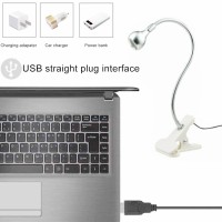 Uv Led Light Fixtures With Gooseneck And Clamp Mini Desk Light Clamp Portable Gooseneck For Outdoor Stall Gel Nail Curing, 5V Usb Input (Silver,Round Head)