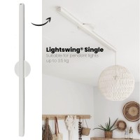 Lightswing Single - Matt White - 110 Cm - Pendant Light - Indoor Lighting - Industrial Ceiling Light - Vertigo Pendant Light