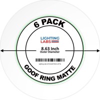 Lighting Labs 6 Pack Matte White Goof Trim Ring For 8