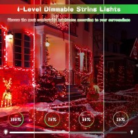 Jmexsuss 200 Led Christmas String Lights For Halloween Decor Red Green Christmas Lights Clear Wire 11 Modes Connectable Twin