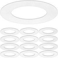 Lighting Labs 12 Pack Matte White Goof Trim Ring For 6 Inch Recessed Can Lighting Down Light Outer Diameter 8 Inches Inner Di