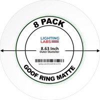 Lighting Labs 8 Pack Matte White Goof Trim Ring For 8