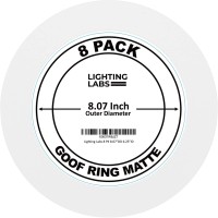 Lighting Labs 8 Pack Matte White Goof Trim Ring For 6 Inch Recessed Can Lighting Down Light Outer Diameter 8 Inches Inner Di