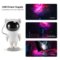 Kids Star Projector Galaxy Night Light With Timer Christmas Astronaut Space Buddy Projector For Bedroom Ceiling Decor Planetar