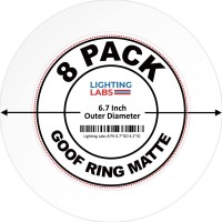 Lighting Labs 8 Pack Matte White Goof Trim Ring For 4 Inch Recessed Can Lighting Down Light Outer Diameter 67 Inches Inner D