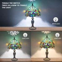 Tiffany Table Lamp Stained Glass Crystal Bead Style Table Light Handmade Desk Bedside Table Night Lamp Antique Art Craft Gifts