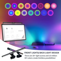 Rgb Monitor Light Bar Led Dual Light Source Adjustable Cool Mix Warm Light Color Temperature Eye Protection Antiglare Desk Lam