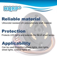 Hqrp 2-Pack Photocell Sensor 7 Wires Dimming Receptacle Light Switch Socket Dusk To Dawn Outdoor Plug Base Twist Lock For Garden Light, Street Light, Led Flood Light, Outdoor Light, Etc.