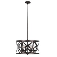 Chloe Lighting Alina Farmhouse 5 Light Oil Rubbed Bronze Finish Ceiling Pendant 21