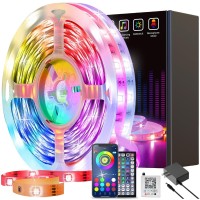 Jerritte Led Strip Lights 150Ft, Smart Led Lights Kit Remote And App Controlled Music Sync Rgb Color Changing Led Lights For Bedroom Room Home Dcor