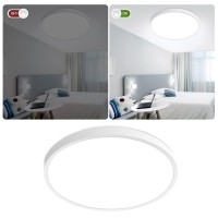 Inshareplus 12Inch Led Ceiling Light, White 24W(240W Equiv) 6000K Cold White Flush Mount Ceiling Lights Fixture, Super Bright, 3200Lm Modern Ceiling Lamp For Bedroom Kitchen, Office, Hallway