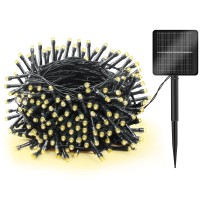 Helesin Outdoor Solar Fairy Lights, 2 M, 200 Led Solar Christmas Lights With 8 Modes, 1200 Mha Solar Fairy Lights, Outdoor Weatherproof For Christmas, Halloween, Garden Decoration And Patios