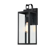 Pia Ricco Large Size Outdoor Wall Lights, 18 Inch Oversized Matte Black Exterior Light Fixture With Clear Glass, Waterproof Front Porch Lighting, Modern Sconces Lantern For House, Garage, Etl Listed