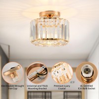 Ztuoyong Ceiling Lighting Fixtures Chandelier Crystals Light, Led Flush Mount Ceiling Light For Kitchen Hallway Dining Rooms Living Rooms Bar