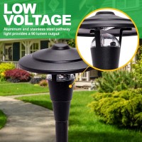 Greenlighting Low Voltage Outdoor Lights - Modern Skyline Path Stake Lights And Spot Lights Set - Walkway Lights, Garden And Lawn Lights, Landscape Lighting (8 Pack)