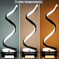 Nur Table Lamps For Living Room Set Of 2 Black Dimmable Led Lamp Small Bedside Lamps Nightstand Lamp For Bedroom Office Home