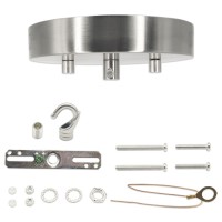 Eifhyt Canopy Kit For Chandelier, 5 1/8 Ceiling Lighting Modern Steel Canopy Kit Light Fixture Cover Plate, Hook & Cord Holder For Pendant Lighting Fixtures (Brushed Nickel)