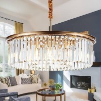 Lighceac 23 8Light Modern Crystal Chandelier Light Fixtures 2 Rings Gold Luxury Chandeliers For Dining Room Round Hanging Pen