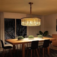 Lighceac 23 8Light Modern Crystal Chandelier Light Fixtures 2 Rings Gold Luxury Chandeliers For Dining Room Round Hanging Pen