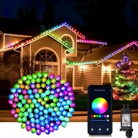 Smart Christmas Lights Outdoor Indoor-99Ft 300 Rgb Led Halloween Light Multi-Color Changing With Music,App Controlled Twinkle Fairy String Lights Work With Alexa,Ip65 Waterproof For Tree(2.4Ghz)