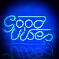 Good Vibes Neon Sign Blue Good Vibes Led Neon Signs For Wall Decor Good Vibes Neon Lights Good Vibes Neon Light For Bedroom Neon Wall Signs